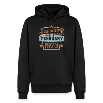 Februar 1973 Retro Geburtstag - Männer Premium Bio Hoodie - Schwarz - Vorne - Nico (187cm)