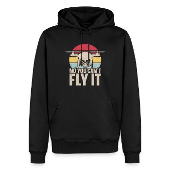 Drone - Sweat à capuche Premium bio Homme - noir - Devant - Nico (187cm)