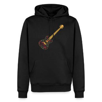 Guitar With Cats Guitar Guitarist Guitar Player Ca - Männer Premium Bio Hoodie - Schwarz - Vorne - Nico (187cm)