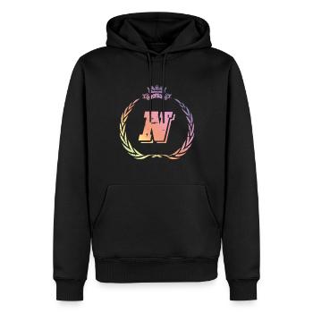 N Buchstabe Kranz - Männer Premium Bio Hoodie - Schwarz - Vorne - Nico (187cm)