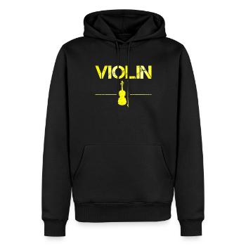 Geige - Männer Premium Bio Hoodie - Schwarz - Vorne - Nico (187cm)
