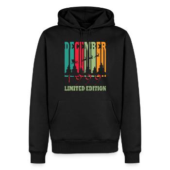 1999 Dezember vintage geboren Geschenk - Männer Premium Bio Hoodie - Schwarz - Vorne - Nico (187cm)