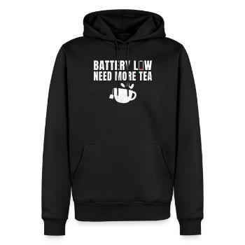 Teeliebhaber Geschenke - Männer Premium Bio Hoodie - Schwarz - Vorne - Nico (187cm)