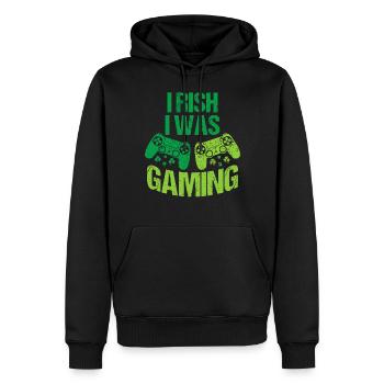 Irlandais Je jouais à la Saint-Patrick - Sweat à capuche Premium bio Homme - noir - Devant - Nico (187cm)
