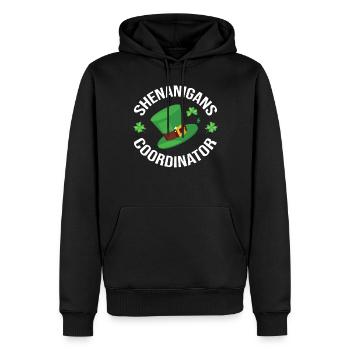 Coordonnatrice des manigances Enseignante Saint-Patrick - Sweat à capuche Premium bio Homme - noir - Devant - Nico (187cm)
