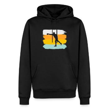 Boxen Retro - Männer Premium Bio Hoodie - Schwarz - Vorne - Nico (187cm)
