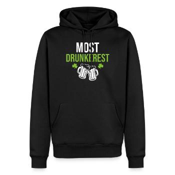 La Saint-Patrick est la plus ivre - Sweat à capuche Premium bio Homme - noir - Devant - Nico (187cm)