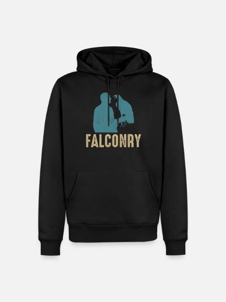 Falconer Falconry Birding - Men’s Premium Organic Hoodie - black