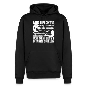 Gitarrenspieler - Mir Reicht's Ich Geh Jetzt Gitar - Männer Premium Bio Hoodie - Schwarz - Vorne - Nico (187cm)