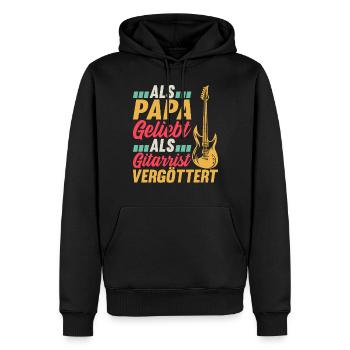 Als Papa Geliebt Als Gitarrist Vergöttert - Gitar - Männer Premium Bio Hoodie - Schwarz - Vorne - Nico (187cm)