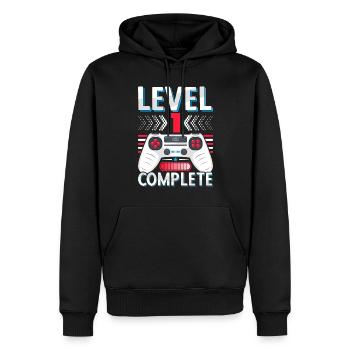 1er anniversaire de mariage Cadeau Homme Femme Mari Femme - Sweat à capuche Premium bio Homme - noir - Devant - Nico (187cm)