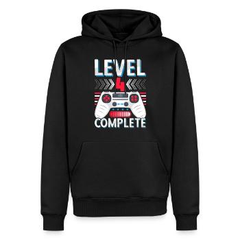 4ème anniversaire de mariage Cadeau Homme Femme Mari Femme - Sweat à capuche Premium bio Homme - noir - Devant - Nico (187cm)