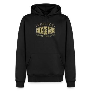 30 ans né en 1993 rétro 30e anniversaire - Sweat à capuche Premium bio Homme - noir - Devant - Nico (187cm)