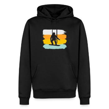 Snowboarden Retro - Männer Premium Bio Hoodie - Schwarz - Vorne - Nico (187cm)