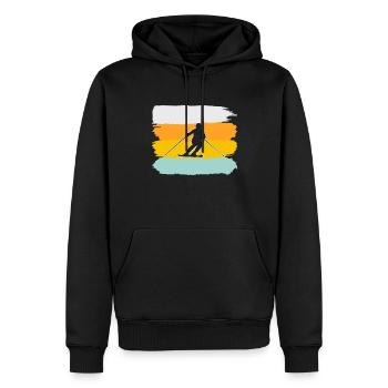 Ski Retro - Männer Premium Bio Hoodie - Schwarz - Vorne - Nico (187cm)