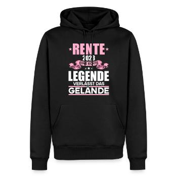 Rentner 2023 Rentnerin 2023 Rente 2023 - Männer Premium Bio Hoodie - Schwarz - Vorne - Nico (187cm)