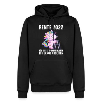 Rentner 2023 Rentnerin 2023 Rente 2023 - Männer Premium Bio Hoodie - Schwarz - Vorne - Nico (187cm)