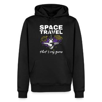Voyager dans l’espace c’est mon jeu I Space Ship Aerospace - Sweat à capuche Premium bio Homme - noir - Devant - Nico (187cm)