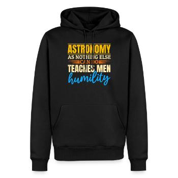 L’astronomie comme rien d’autre ne peut le faire enseigne aux hommes Humil - Sweat à capuche Premium bio Homme - noir - Devant - Nico (187cm)