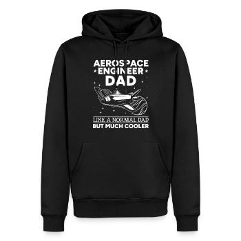 Aerospace Engineer Dad Space Exploration Space Tra - Männer Premium Bio Hoodie - Schwarz - Vorne - Nico (187cm)
