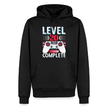 20 Cadeau d’anniversaire de mariage Homme Femme Mari Femme - Sweat à capuche Premium bio Homme - noir - Devant - Nico (187cm)