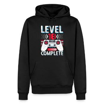 18 Hochzeitstag Geschenk Mann Frau Ehemann Ehefrau - Männer Premium Bio Hoodie - Schwarz - Vorne - Nico (187cm)