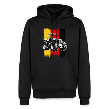 Landwirt Landwirtschaft Bauer Trecker Traktor - Männer Premium Bio Hoodie - Schwarz - Vorne - Nico (187cm)
