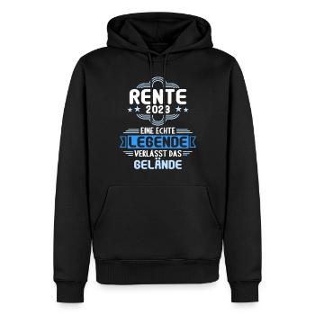 Rentner 2023 Rentnerin 2023 Rente 2023 - Männer Premium Bio Hoodie - Schwarz - Vorne - Nico (187cm)