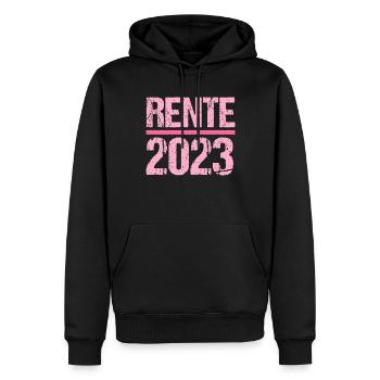 Rentner 2023 Rentnerin 2023 Rente 2023 - Männer Premium Bio Hoodie - Schwarz - Vorne - Nico (187cm)