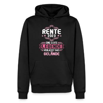 Rentner 2023 Rentnerin 2023 Rente 2023 - Männer Premium Bio Hoodie - Schwarz - Vorne - Nico (187cm)