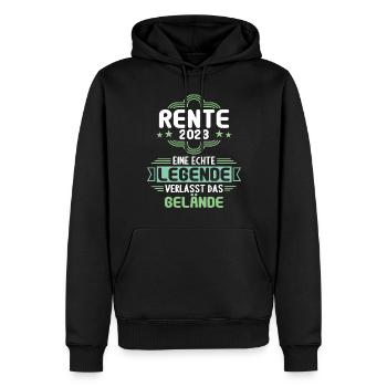 Rentner 2023 Rentnerin 2023 Rente 2023 - Männer Premium Bio Hoodie - Schwarz - Vorne - Nico (187cm)