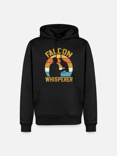 Faucon Whisperer Fauconnerie - Sweat à capuche Premium bio Homme - noir