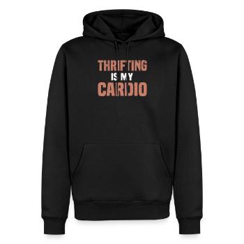 Secondhand Shop Secondhand Eco Hipster Used - Men’s Premium Organic Hoodie - black - Front - Nico (187cm)