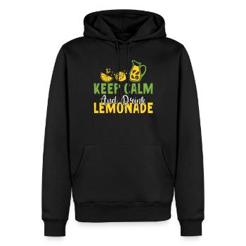 Limonade Geschenkideen - Männer Premium Bio Hoodie - Schwarz - Vorne - Nico (187cm)