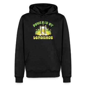 Limonade Geschenkideen - Männer Premium Bio Hoodie - Schwarz - Vorne - Nico (187cm)