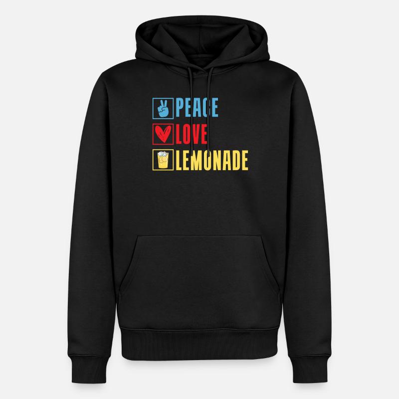 Idées cadeaux de limonade - Sweat à capuche Premium bio Homme - noir
