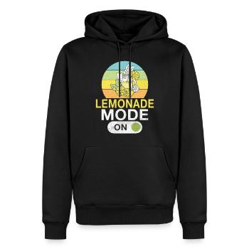 Limonade Geschenkideen - Männer Premium Bio Hoodie - Schwarz - Vorne - Nico (187cm)