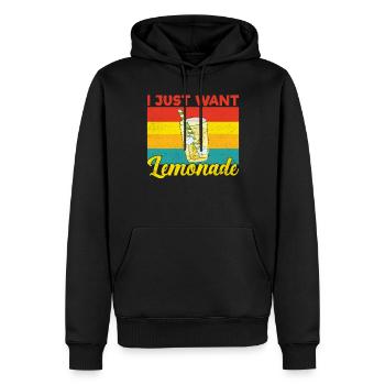 Limonade-Geschenk-Ideen - Männer Premium Bio Hoodie - Schwarz - Vorne - Nico (187cm)