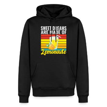 Limonade Geschenkideen - Männer Premium Bio Hoodie - Schwarz - Vorne - Nico (187cm)