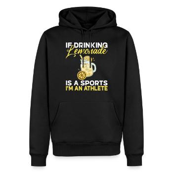 Limonade Geschenkideen - Männer Premium Bio Hoodie - Schwarz - Vorne - Nico (187cm)