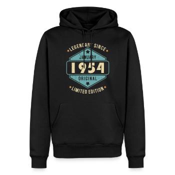 Legendary Since January 1954 Limited Edition - Männer Premium Bio Hoodie - Schwarz - Vorne - Nico (187cm)