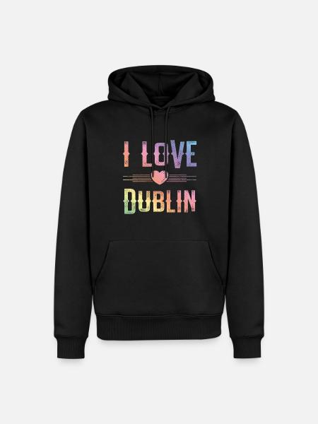 J’adore Dublin - Sweat à capuche Premium bio Homme - noir