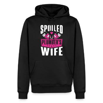 Plomberie Plombier Femme Vintage - Sweat à capuche Premium bio Homme - noir - Devant - Nico (187cm)