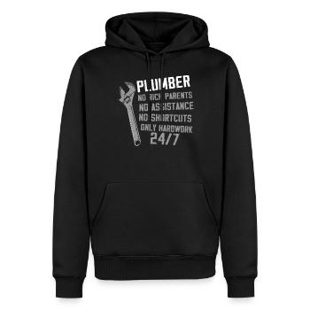 Plumbing Plumber Vintage Plumber - Männer Premium Bio Hoodie - Schwarz - Vorne - Nico (187cm)