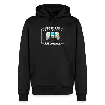 J'Peux Pas J'ai Console Gaming Ado Gamer - Sweat à capuche Premium bio Homme - noir - Devant - Nico (187cm)