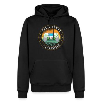 Pas L'Temps J'ai Console Gaming Ado Gamer - Sweat à capuche Premium bio Homme - noir - Devant - Nico (187cm)