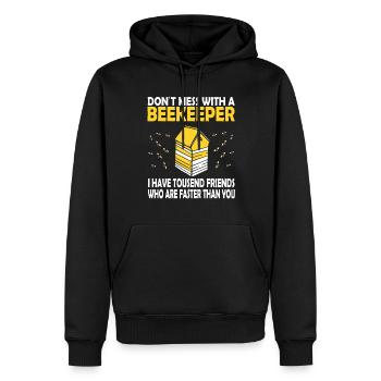 Imker & Bienenliebhaber Imkerei - Männer Premium Bio Hoodie - Schwarz - Vorne - Nico (187cm)
