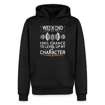 Funny Larp Sword Fighting Role-playing Game - Men’s Premium Organic Hoodie - black - Front - Nico (187cm)