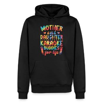 Chanteuse de karaoké Maman Tie Dye Mère - Sweat à capuche Premium bio Homme - noir - Devant - Nico (187cm)