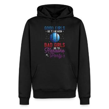 Chanteuse de karaoké Good Girls Go To - Sweat à capuche Premium bio Homme - noir - Devant - Nico (187cm)